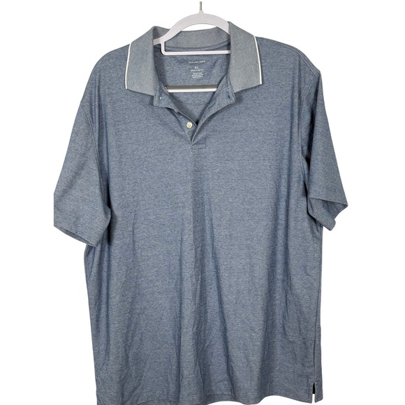 Van Heusen Other - Van Heusen Mens XL Regular Fit Blue Heather Polo Shirt Short Sleeve 5077688401